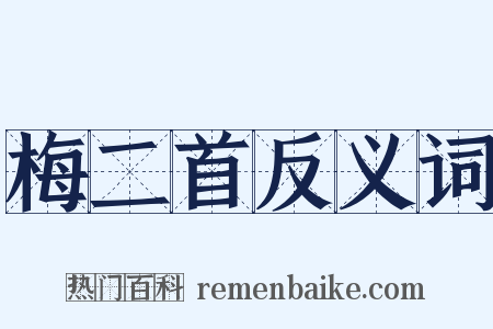 梅二首反义词是什么意思的图片
